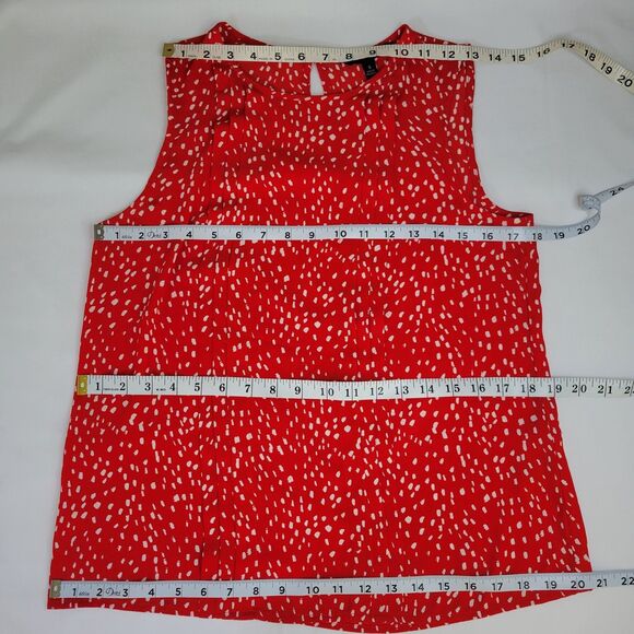 Banana Republic red white sleeveless tunic top size small - Picture 7 of 8